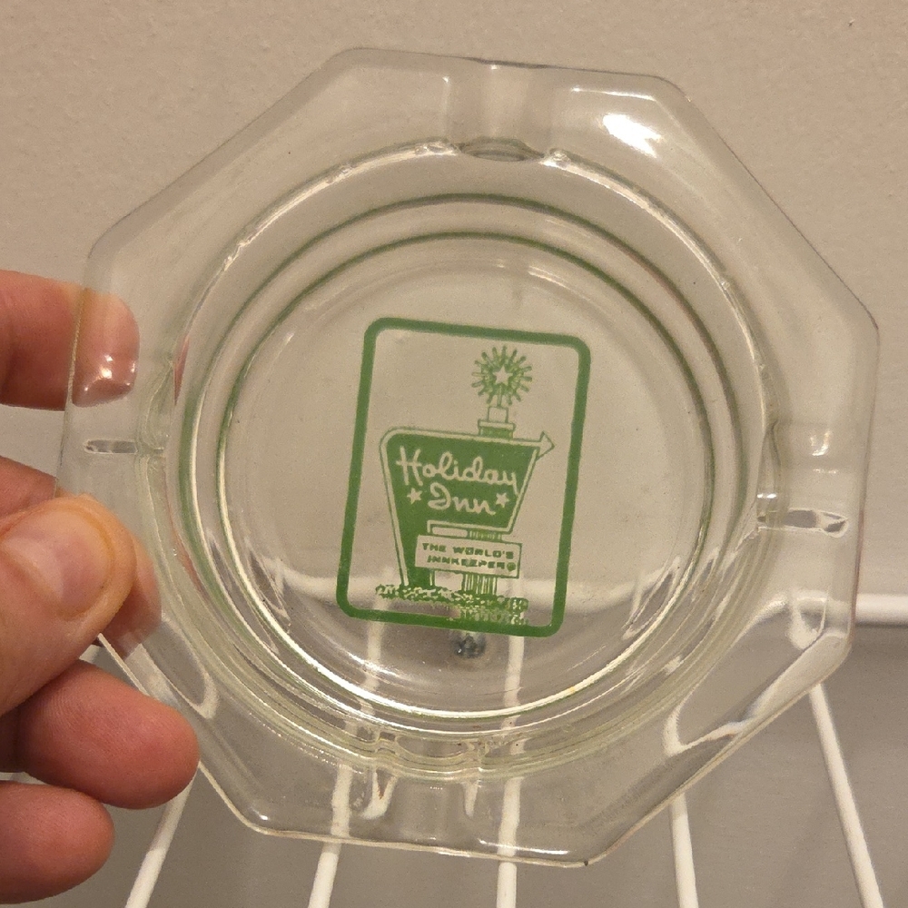 Clear Glass  Vintage Collectable Ashtray
